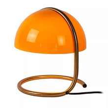 Cargar imagen en el visor de la galería, Lámpara sobremesa metal vidrio naranjo claro bronce Ø 23,5 cm  E27 - LULS0130
