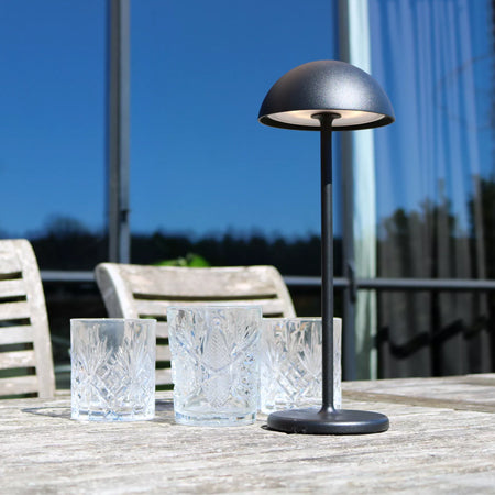 Lámpara sobremesa exterior negro recargable Ø12x32 cm LED 1,5W - LULS0137