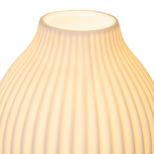 Cargar imagen en el visor de la galería, Lámpara sobremesa porcelana blanco Ø17,8x40.2 cm E14 - LULS0161

