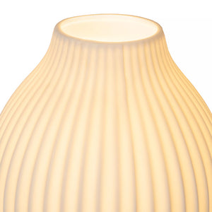 Lámpara sobremesa porcelana blanco Ø17,8x40.2 cm E14 - LULS0161