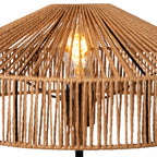 Lámpara sobremesa metal negro  fibra natural Ø40x50 cm E27 - LULS0162