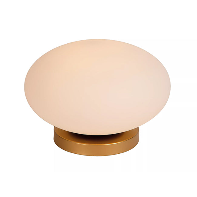 Lámpara sobremesa metal vidrio opal bronce Ø30x20 cm E27 - LULS0167