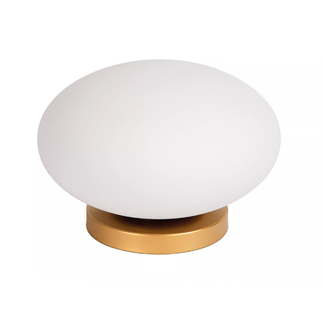 Lámpara sobremesa metal vidrio opal bronce Ø30x20 cm E27 - LULS0167