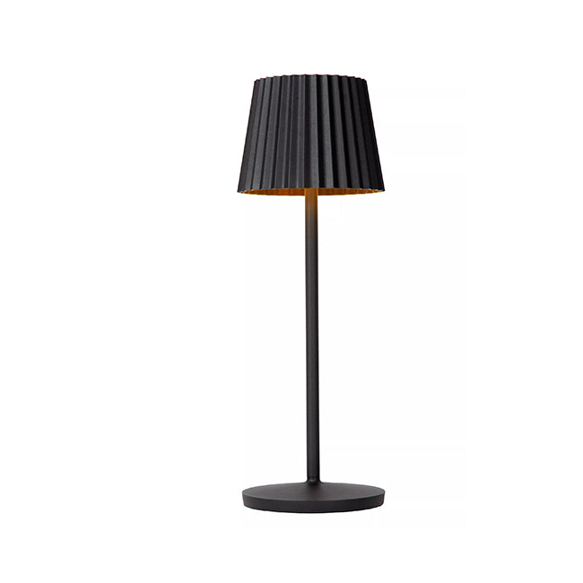 Lámpara sobremesa exterior negro recargable Ø13,5x38 cm LED 2W - LULS0173