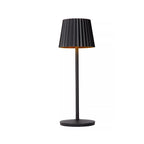 Lámpara sobremesa exterior negro recargable Ø13,5x38 cm LED 2W - LULS0173