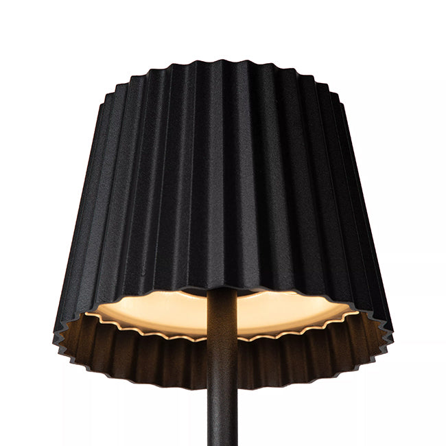 Lámpara sobremesa exterior negro recargable Ø13,5x38 cm LED 2W - LULS0173
