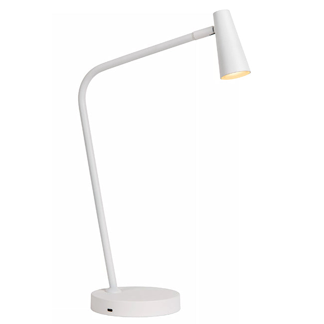 Lámpara sobremesa blanco recargable Ø14x30,5x47,5 cm LED 3W - LULS0175