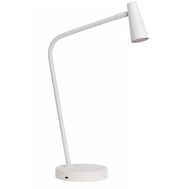 Lámpara sobremesa blanco recargable Ø14x30,5x47,5 cm LED 3W - LULS0175