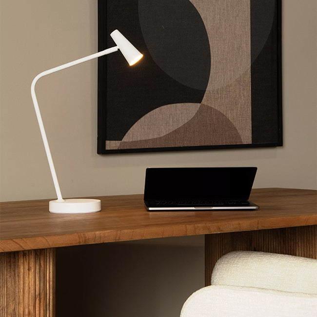 Lámpara sobremesa blanco recargable Ø14x30,5x47,5 cm LED 3W - LULS0175