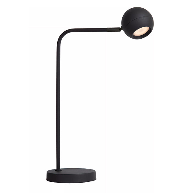 Lámpara sobremesa negro recargable Ø15x30,2x49,6 cm LED 3W - LULS0176