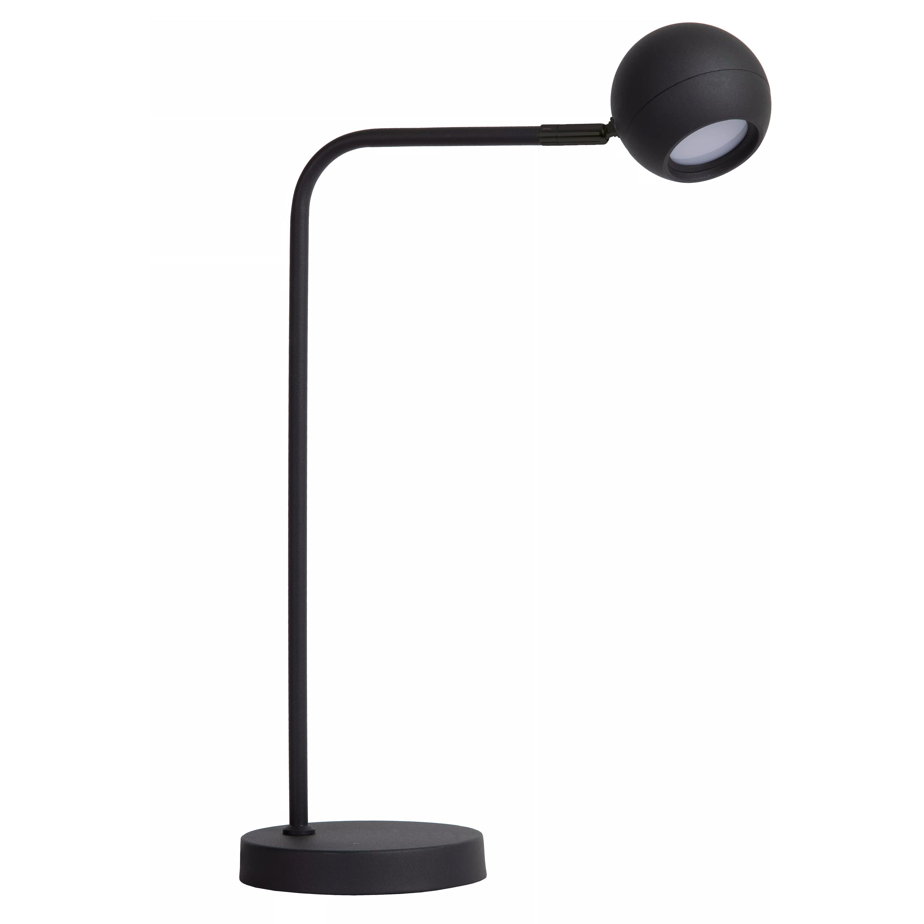 Lámpara sobremesa negro recargable Ø15x30,2x49,6 cm LED 3W - LULS0176