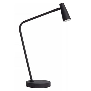 Lámpara sobremesa negro recargable Ø14x30,5x47,5 cm LED 3W - LULS0177