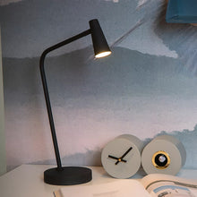 Cargar imagen en el visor de la galería, Lámpara sobremesa negro recargable Ø14x30,5x47,5 cm LED 3W - LULS0177
