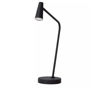 Lámpara sobremesa negro recargable Ø14x30,5x47,5 cm LED 3W - LULS0177