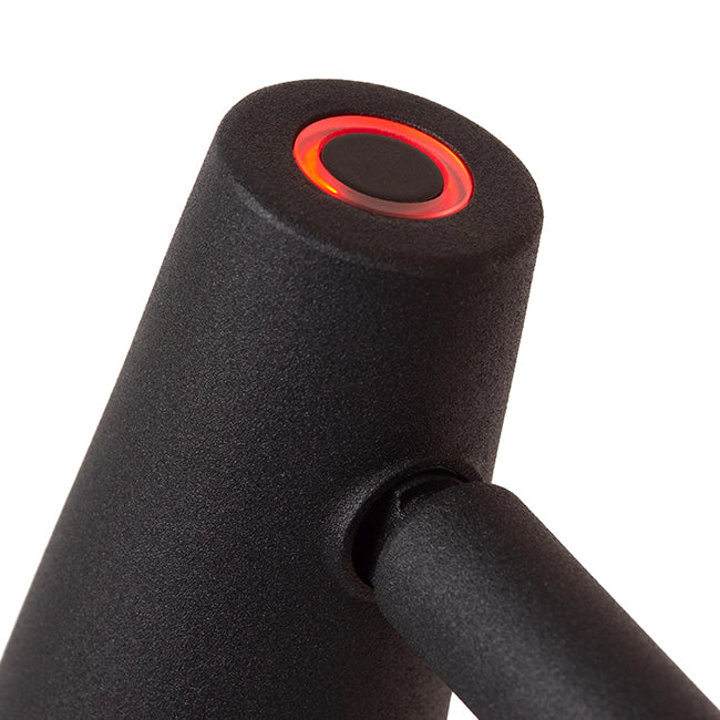 Lámpara sobremesa negro recargable Ø14x30,5x47,5 cm LED 3W - LULS0177