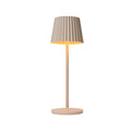Lámpara sobremesa exterior beige recargable Ø13,5x38 cm LED 2W - LULS0185