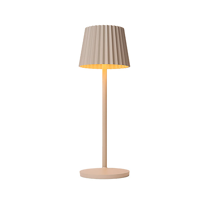 Lámpara sobremesa exterior beige recargable Ø13,5x38 cm LED 2W - LULS0185