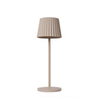 Lámpara sobremesa exterior beige recargable Ø13,5x38 cm LED 2W - LULS0185