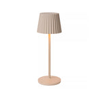 Lámpara sobremesa exterior beige recargable Ø13,5x38 cm LED 2W - LULS0185