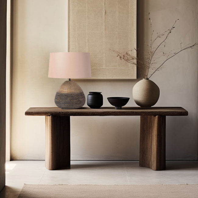 Lámpra sobremesa hierba marina Ø45x61 cm E27 - LULS0192