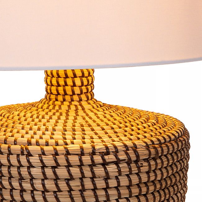 Lámpara de mesa hierba marina natural Ø35x48 cm E27 - LULS0193
