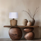 Lámpara de mesa hierba marina natural Ø35x48 cm E27 - LULS0193