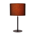 Lámpara de mesa metal textil negro 26x50,5 cm E27 - LULS0196
