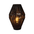 Lámpara de mesa papel madera negro Ø21,5x31,5 cm E27 - LULS0198