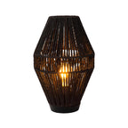 Lámpara de mesa papel madera negro Ø21,5x31,5 cm E27 - LULS0198