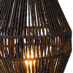 Lámpara de mesa papel madera negro Ø21,5x31,5 cm E27 - LULS0198
