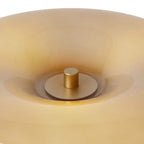 Lámpara de mesa vidrio taupe metal dorado 30x37 cm G9 3 luces - LULS0202