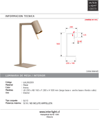 Lámpara de mesa metal arena  GU10 - LULS0203