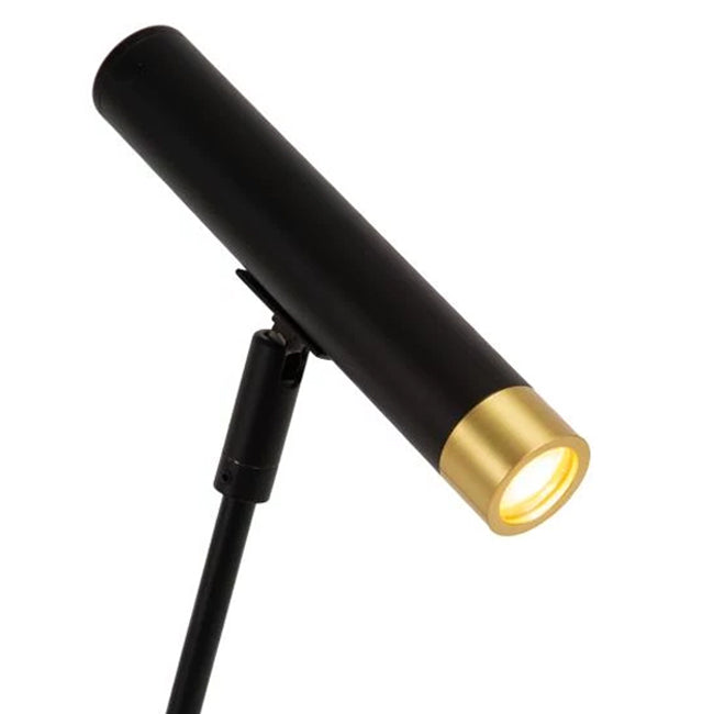 Lámpara de pie metal negro Ø23x1,27 cm LED G9 3W - LULP0108
