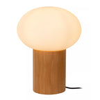 Lámpara de mesa madera vidrio opal Ø20 cm G9 - LULS0205