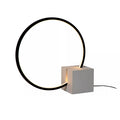 Lámpara de mesa aluminio negro hormigón gris Ø32 cm 6W LED - LULS0206