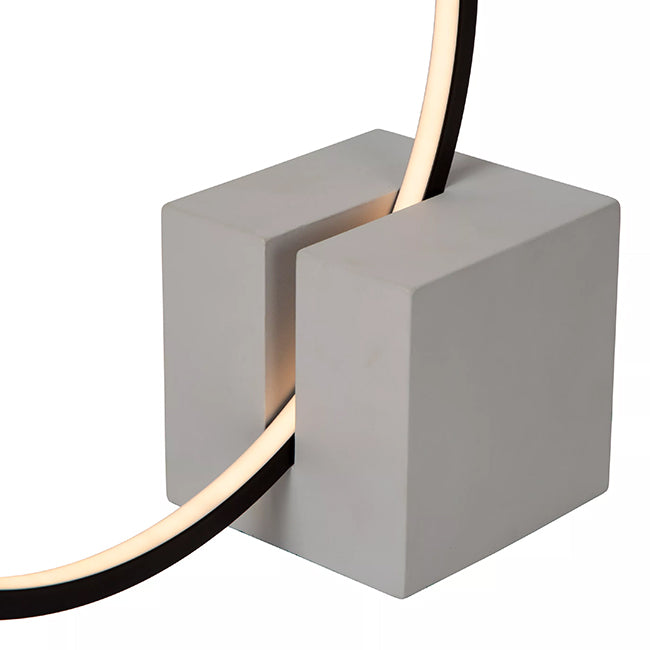 Lámpara de mesa aluminio negro hormigón gris Ø32 cm 6W LED - LULS0206