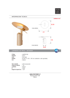 Lámpara de mesa  acero oro mate Ø20 cm LED 7W - LULS0208