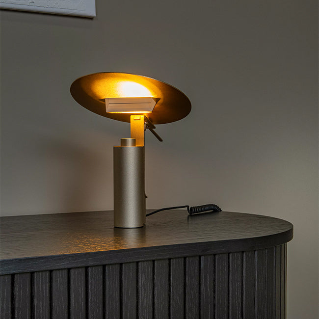 Lámpara de mesa  acero oro mate Ø20 cm LED 7W - LULS0208