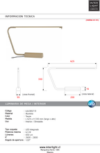 Lámpara de mesa aluminio taupe LED 6,5W - LULS0213