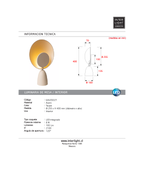 Lámpara de mesa acero taupe Ø25,5 cm LED 8W - LULS0221