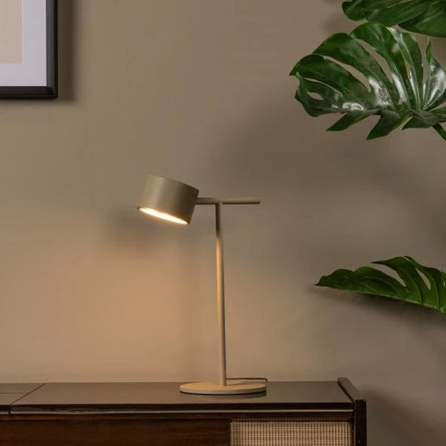 Lámpara de mesa metal taupe Ø16x40 cm 9W LED - LULS0223