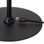 Lámpara sobremesa recargable metal negro café Ø16x46 cm LED 3W - LULS0226