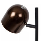 Lámpara sobremesa recargable metal negro café Ø16x46 cm LED 3W - LULS0226