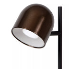 Lámpara sobremesa recargable metal negro café Ø16x46 cm LED 3W - LULS0226