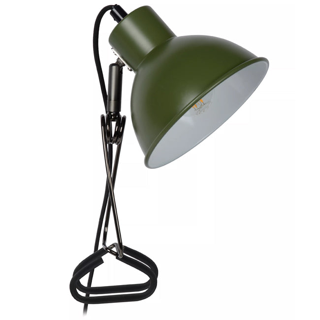 Lámpara de pinza acero verde negro Ø14x13 cm 1 luz  E27 - LULS0227