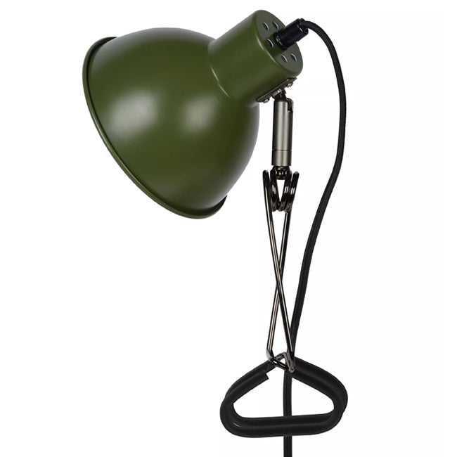 Lámpara de pinza acero verde negro Ø14x13 cm 1 luz  E27 - LULS0227