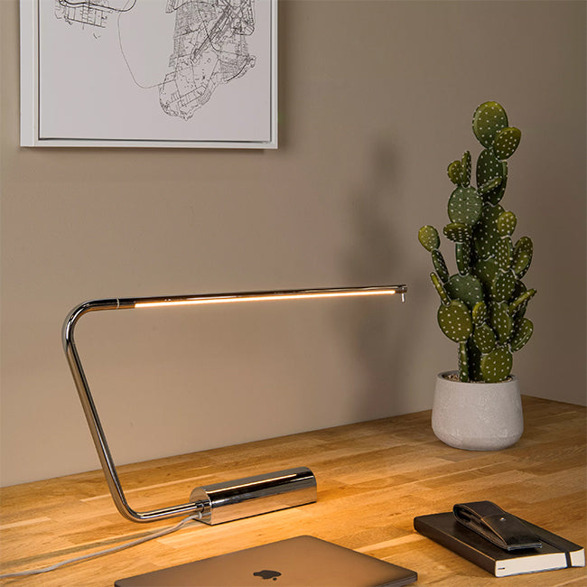 Lámpara de escritorio - LED Regul. - 1x9W 2700K - Cromo - LULS0235