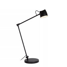 Cargar imagen en el visor de la galería, Lámpara sobremesa para lectura metal negro dimeable sensor tactil Ø16x42 cm 8W LED - LULS0236
