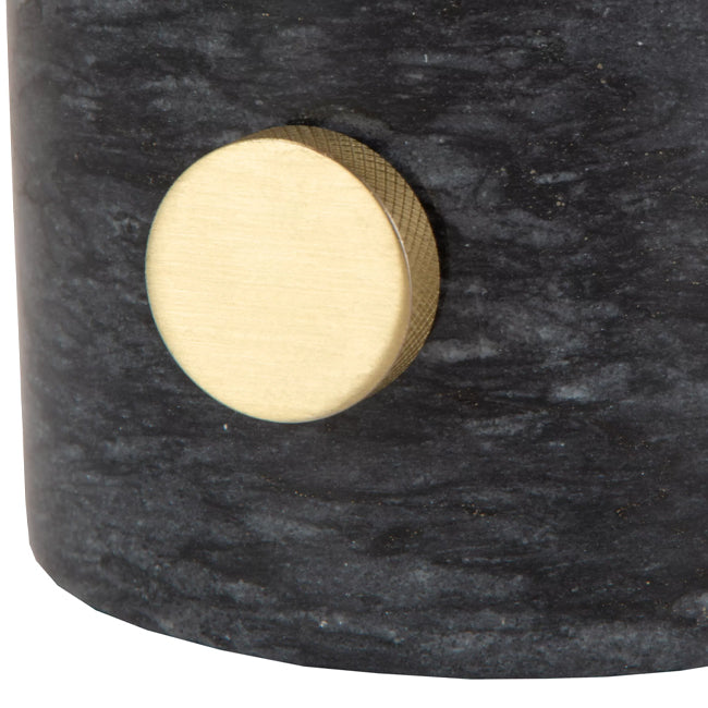 Lámpara de mesa mármol vidrio negro vidrio humo Ø23x24cm  E27 - LULS0241