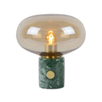 Lámpara de mesa mármol vidrio verde vidrio ambár Ø23x24cm  E27 - LULS0242